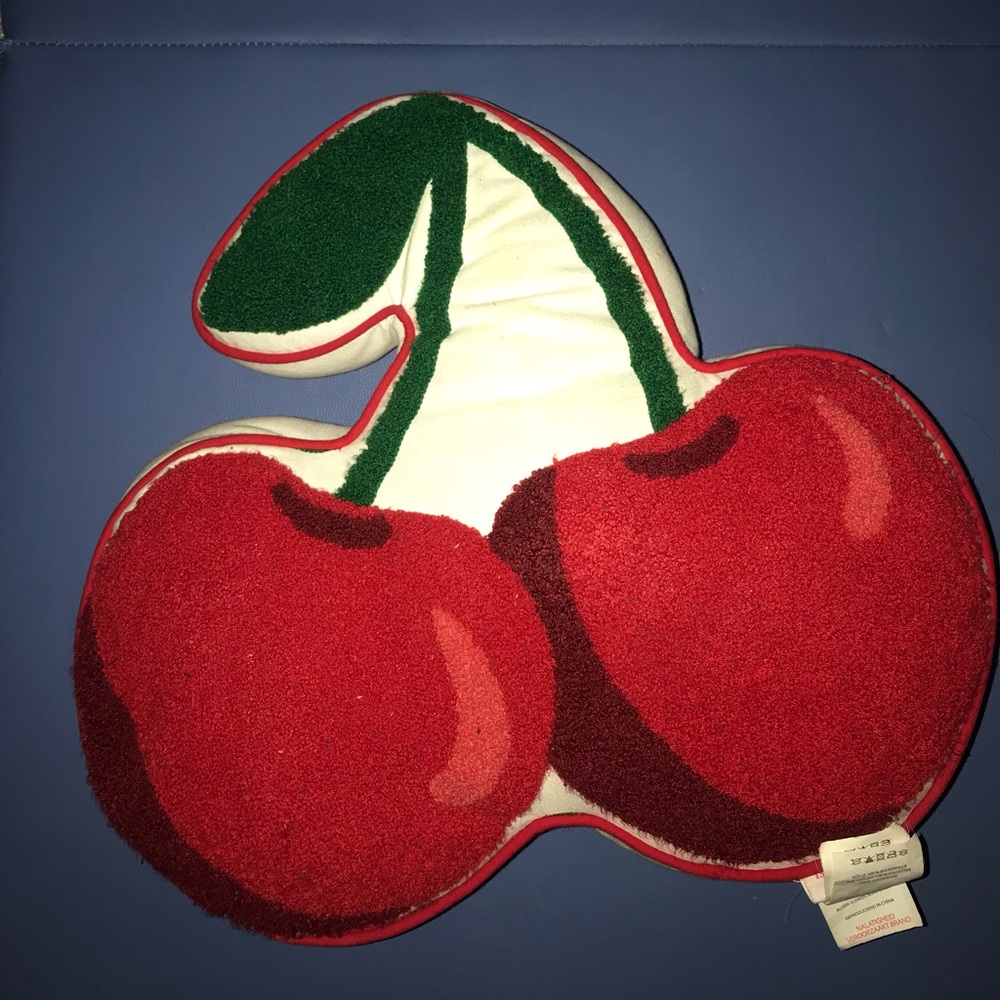 Isaac mizrahi New York Cherry Shaped  Throw Pillow - Red & Green